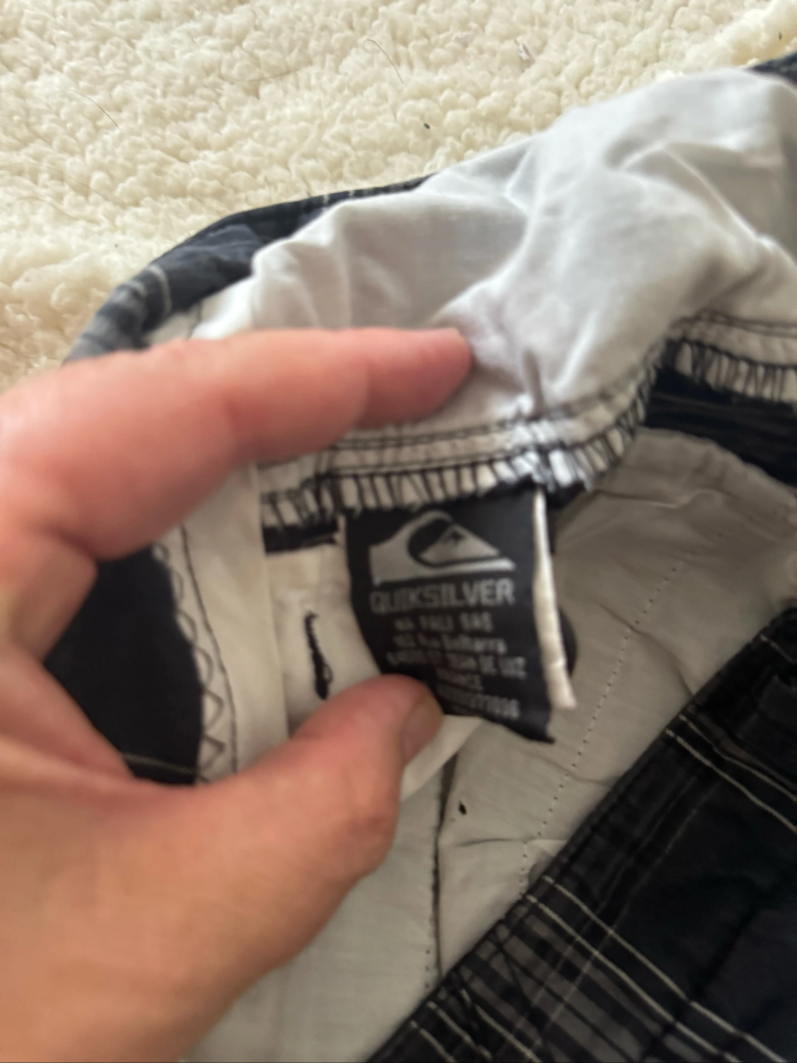 Shorts de Praia Xadrez Quicksilver Cinza Escuro Tamanho L Skate Surf Casual – photo 28